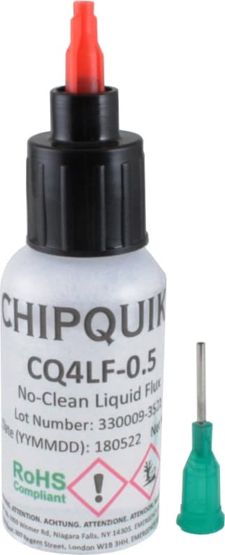 Chip Quik CQ4LF-0.5 - Liquid Flux No-Clean in 15ml (0.5oz) Squeeze Bottle w/ Tip