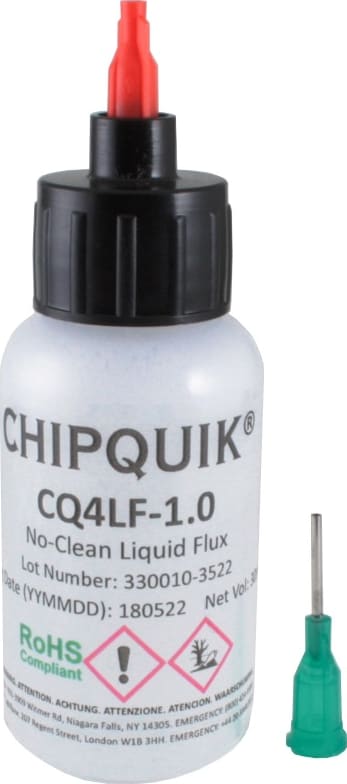 Chip Quik CQ4LF-1.0 - Liquid Flux No-Clean in 30ml (1.0oz) Squeeze Bottle w/ Tip