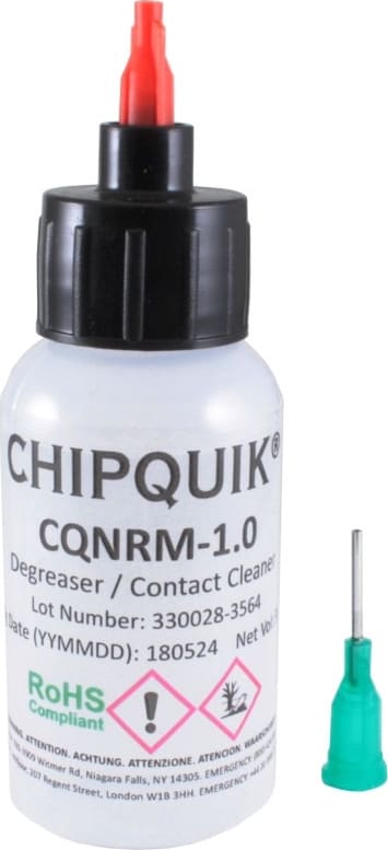 Chip Quik CQNRM-1.0 - Degreaser/Contact Cleaner (Non-Flammable) in 30ml (1.0oz) Squeeze Bottle w/ Tip