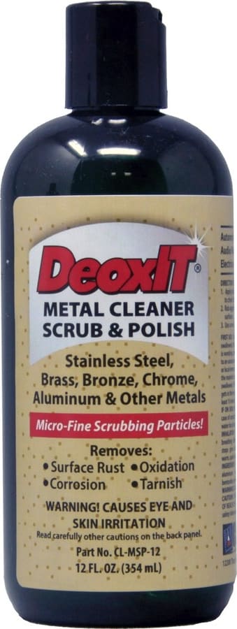 CAIG CL-MSP-12 - DeoxIT Metal Cleaner, Scrub & Polish, Scrubbing Particles, 354ml Bottle