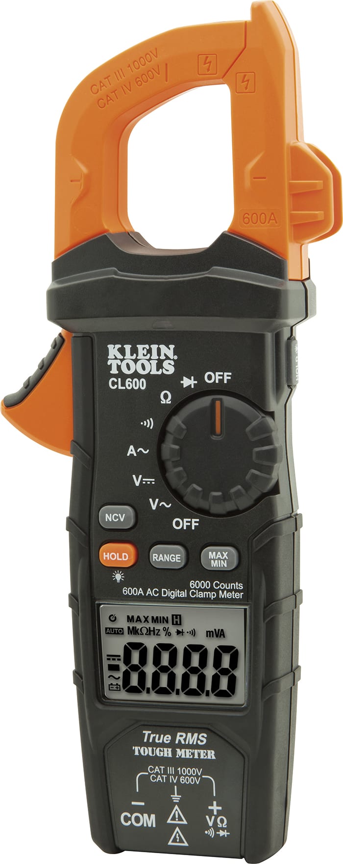 Klein Tools CL600 - Digital Clamp Meter, True RMS, AC Auto-Ranging, 600 Amps