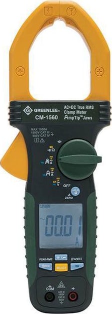 Greenlee CM-1560 - Clamp Meter, AC/DC True RMS