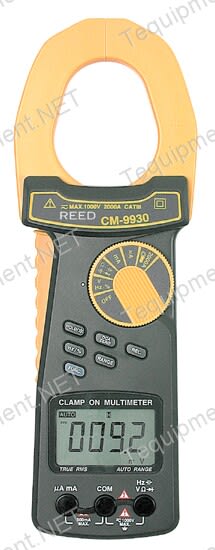 Reed CM-9930 Clamp Meter, Trms, 2000a Ac