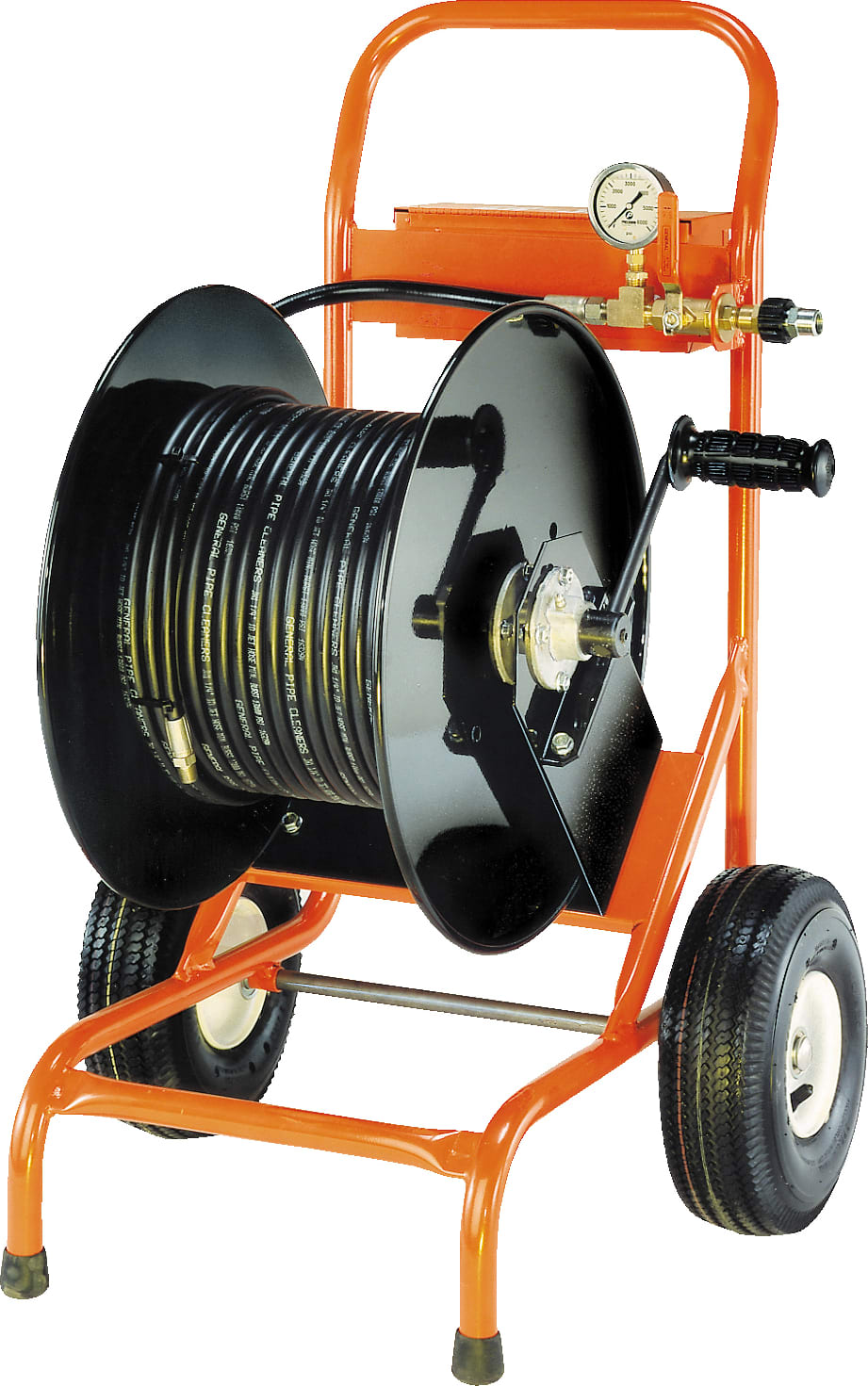 General Pipe Cleaners CM300 - 2-Wheel Cart with 300-ft Capacity Hose Reel - Hoses Sold Separately
