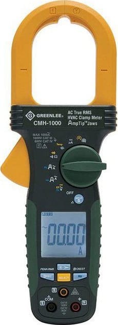 Greenlee CMH-1000-C - HVAC Clamp Meter, 1000 Amps, with Calibration Certificate