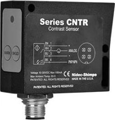 Shimpo CNTR-1 - Contrast Sensor with 3 mm Detection Spot, Learn Mode, NPN/PNP and Analog Outputs