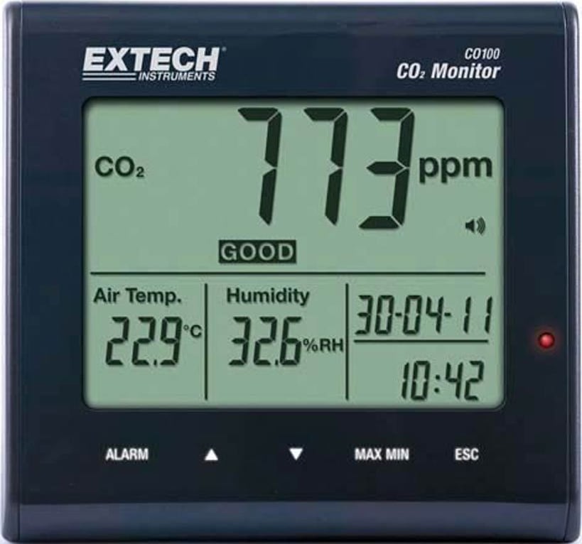 Extech CO100 - Desktop Indoor Air Quality / CO2 Monitor