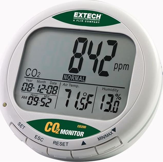Extech CO200 Desktop Indoor Air Quality CO2 Monitor