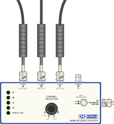 Com-Power CS-450 - Four Channel Coaxial Switch