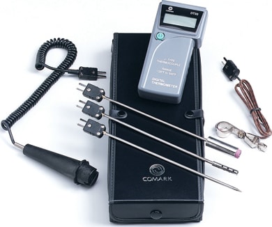 Comark DT33/P1 - Water Resistant Digital Temperature Tester Kit, W/DT33, ATT19/39/40/41/42 Probes, Case