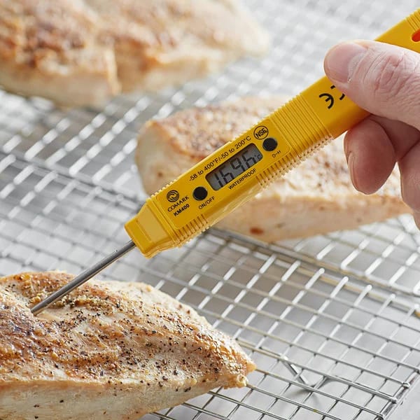 Comark KM40 - Waterproof Pocket Digital Thermometer, 1.5mm Tip, Yellow