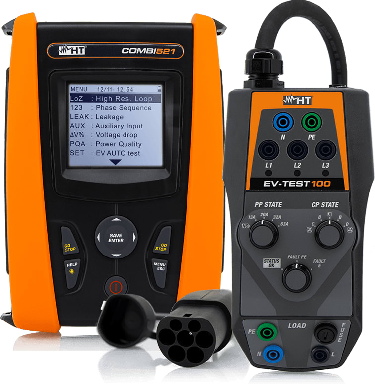 HT Instruments Combi521EV – Multifunction Electrical Installation and EVSE Tester with EV-Test 100