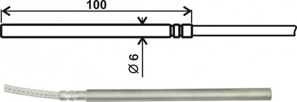 Comet SN132M - Temperature Probe Pt1000TR050/M, 1m Cable