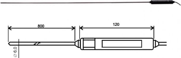 Comet SN169 - Temperature Probe 2021-150/0, without Connector, Cable 1m