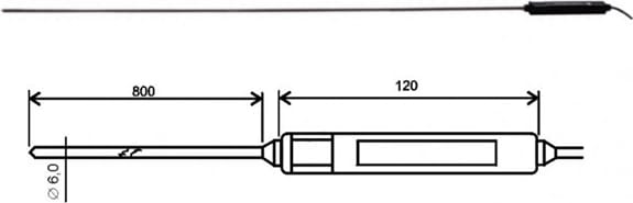 Comet SN169E - Temperature Probe 2021-150/E, ELKA Connector, Cable 1m