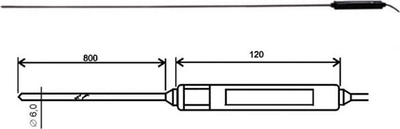 Comet SN169M - Temperature Probe 2021-150/M, MiniDin Connector, Cable 1m