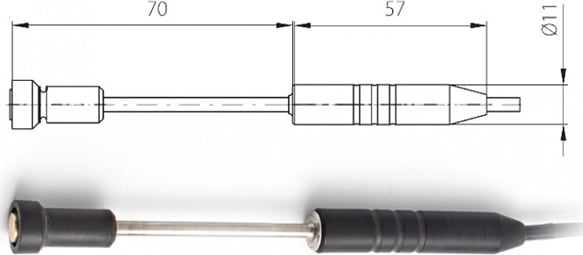 Comet SN175C - Temperature Probe 2034-220/C, CINCH Connector, Cable 1m
