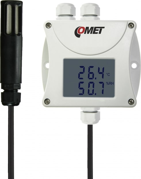 Comet T3419 - Temperature and Humidity Transmitter with External Probe, RS485 Output