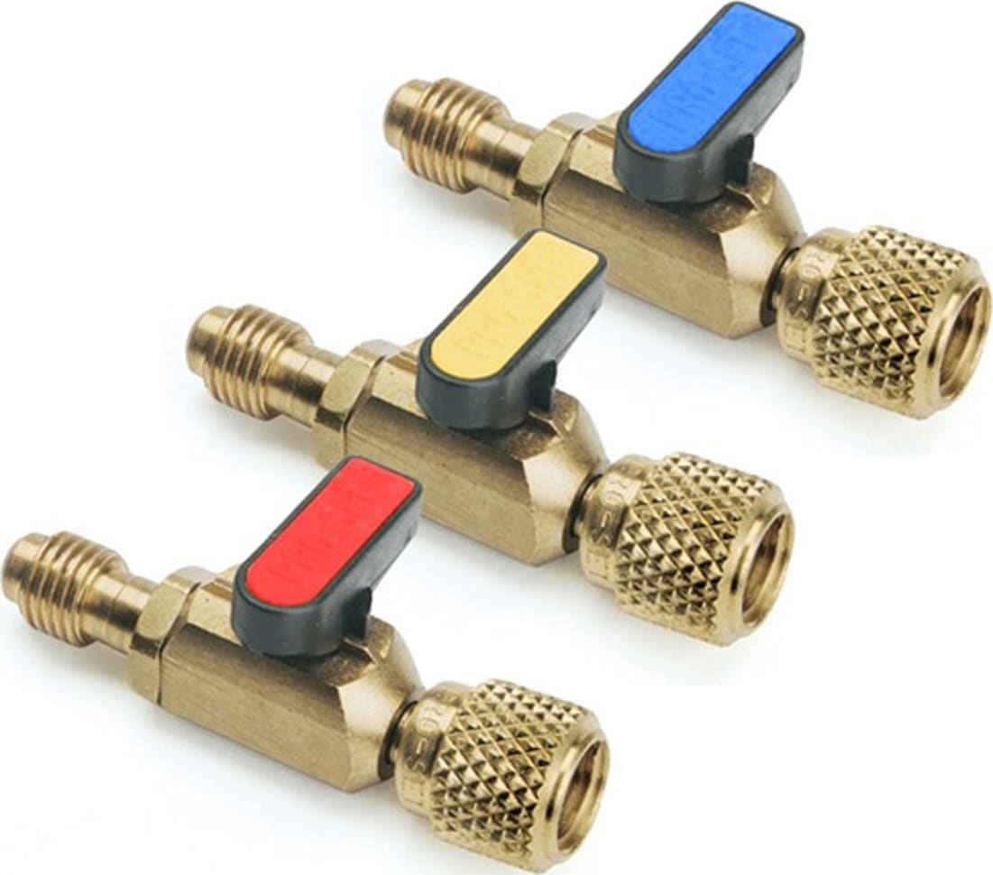 CPS BV3 - 1/4' SAE Male x 1/4' SAE Female Ball Valves, 3 Pack