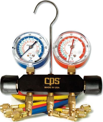 CPS MBCS3 Pro-Set Triple Seal, 2 Valve Manifold - Black Body, with 3' Hose Set
