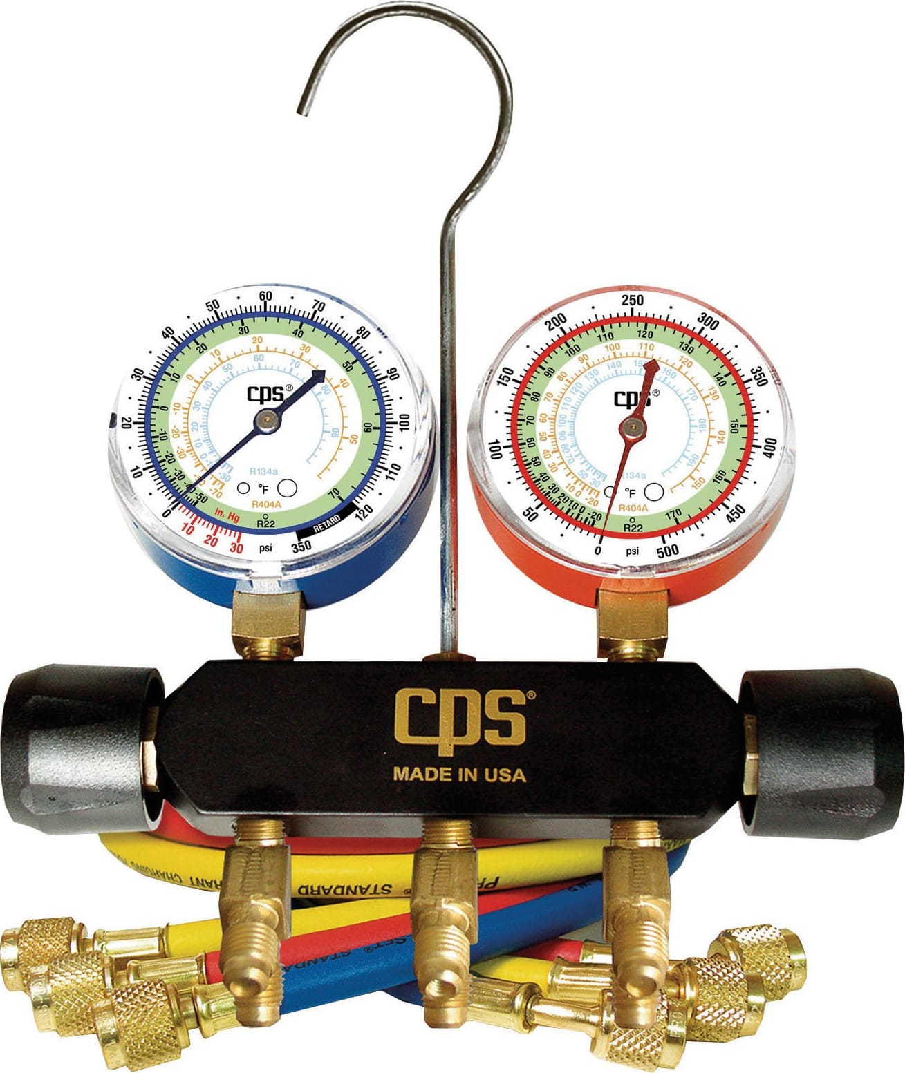 CPS MBDP5 - Pro-Set Triple Seal, 2 Valve Manifold Black Body, with 5'' Hose Set