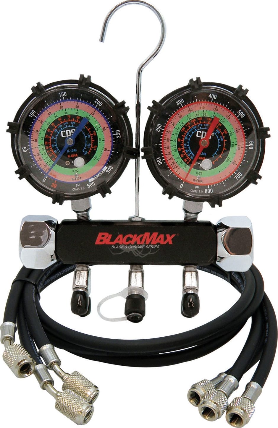 CPS MBH4P5AZ Blackmax Triple Seal 2 Valve Manifold, with 5' Anti-Blowback Hoses