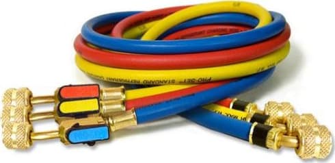 CPS HJ5E 5 Feet (150 cm) 3-Pack Premium R-410A Hose with 45 Degree Ball Valve Fitting