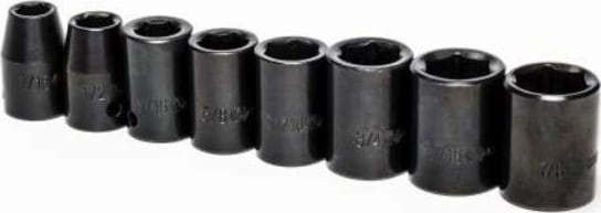 Crescent CIMS0N - Impact Socket Set, SAE, 6 Point, 1/2' Drive, 8/Pcs