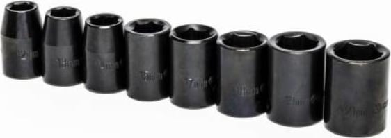 Crescent CIMS1N - Standard Impact Socket Set, Metric, 1/2' Drive, 6 Point, 8/Pcs
