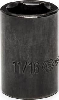Crescent CIMS8N - Standard Impact Socket, SAE, 1/2' Drive, 6 Point, 11/16' Size