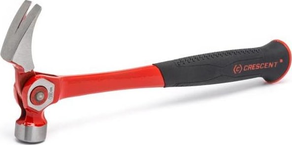 Crescent CINDEX18 - Steel Indexing Claw Hammer w/Cushion Grip Handle, 18 oz. Polished, 14' OAL