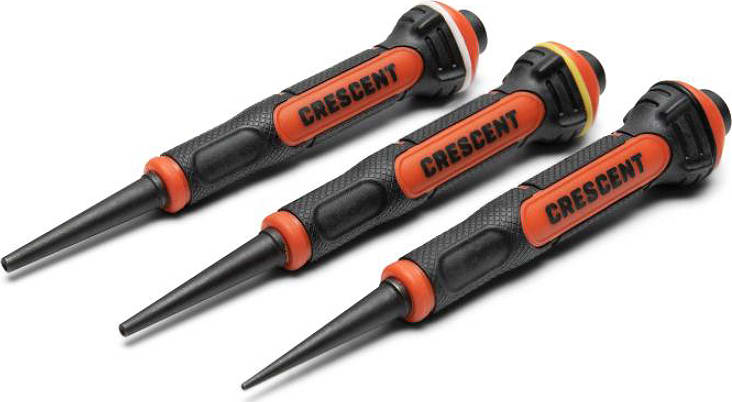 Crescent Nicholson CNPS12332G - 3 Piece Dual Material Nail Punch Set