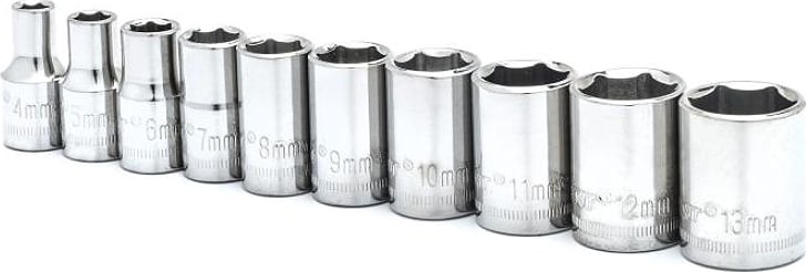 Crescent Nicholson CSAS9N - 10 Piece 1/4' Drive 6 Point Standard Metric Socket Set