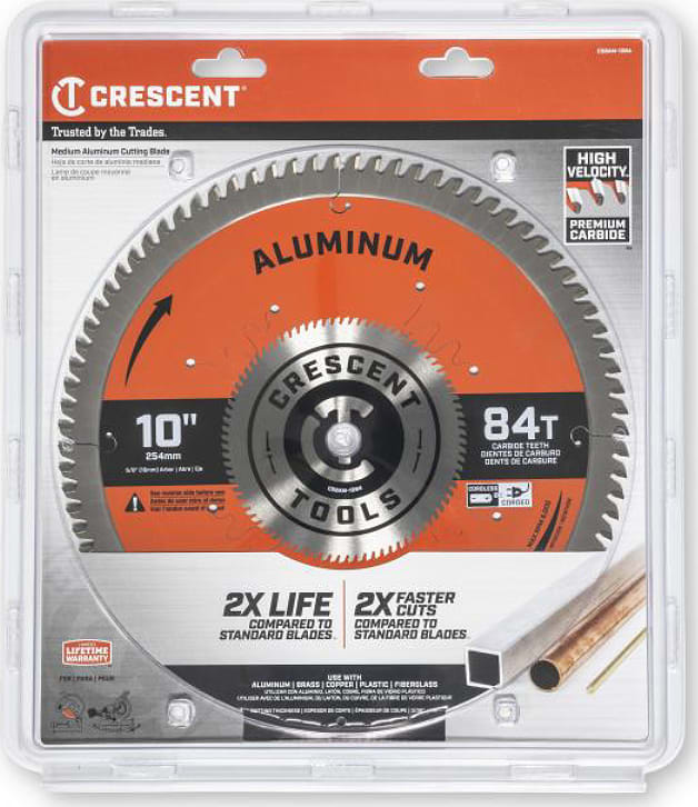 Crescent Nicholson CSBAM-1084 - 10' x 84-Tooth Medium Aluminum Circular Saw Blade
