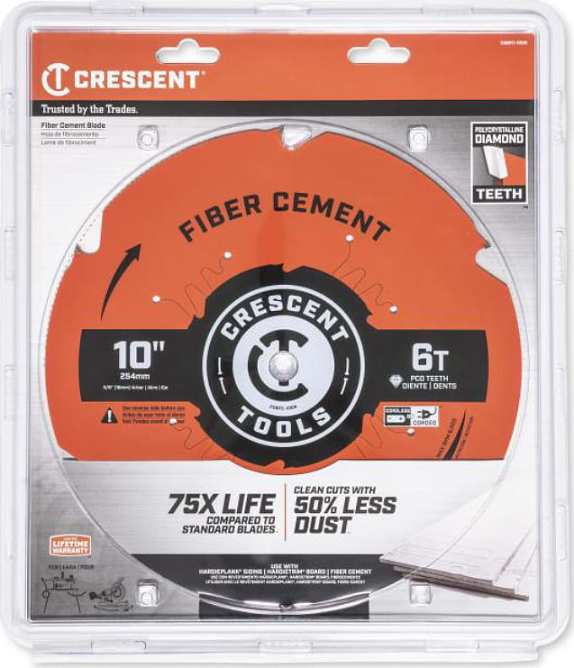 Crescent Nicholson CSBFC-1006 - 10' x 6-Tooth Fiber Cement Circular Saw Blade