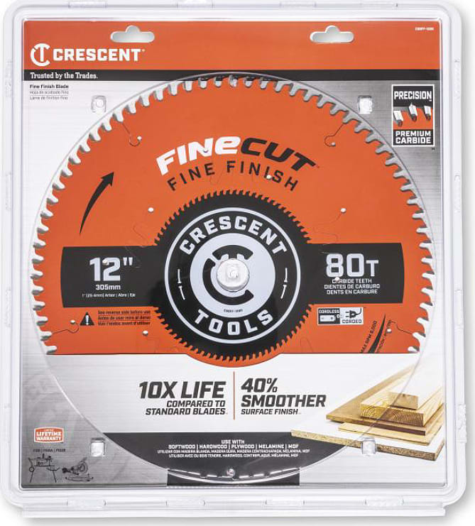 Crescent Nicholson CSBFF-1280 - 12' x 80-Tooth FineCut Fine Finishing Circular Saw Blade
