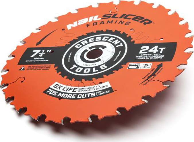 Crescent Nicholson CSBFR-724 - 7-1/4' x 24-Tooth NailSlicer Framing Circular Saw Blade