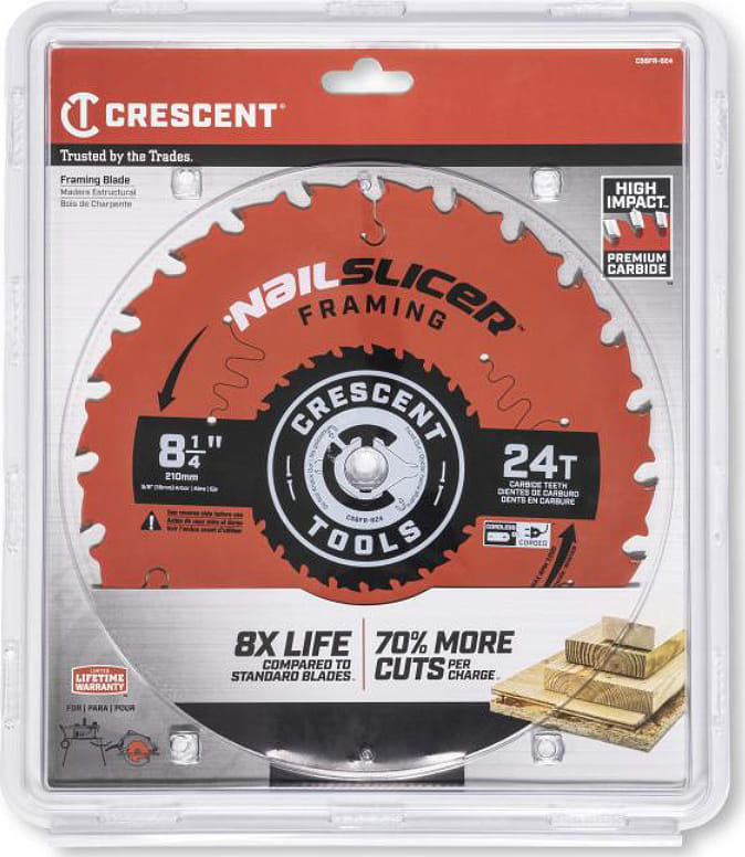 Crescent Nicholson CSBFR-824 - 8-1/4' x 24-Tooth NailSlicer Framing Circular Saw Blade