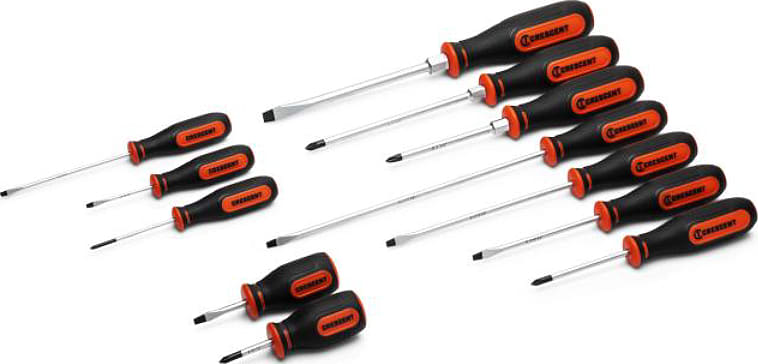 Crescent Nicholson CSDS12PCSET - 12 Piece Dual Material Screwdriver Set