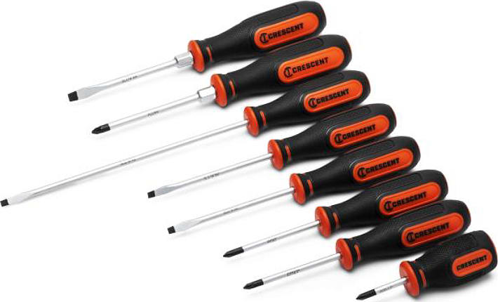 Crescent Nicholson CSDS8PCSET - 8 Piece Dual Material Screwdriver Set