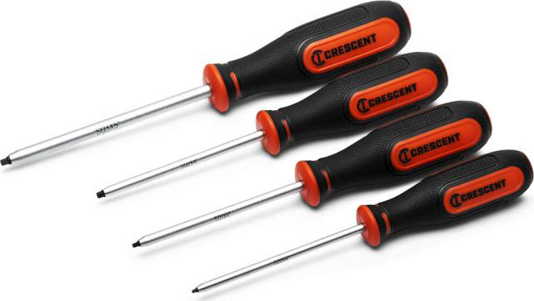 Crescent CSQSET4PC - 4 Piece Square Dual Material Screwdriver Set