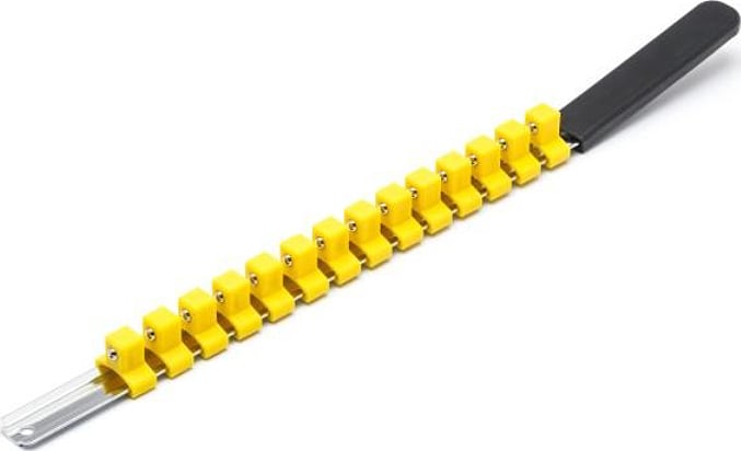Crescent Nicholson CSR2 - 1/2' Drive 17-1/2' Yellow Socket Rail includes 14 Clips