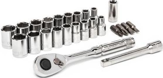 Crescent Nicholson CSWS1C - 25 Piece 1/4' Drive 6 Point SAE/Metric Mechanics Tool Set