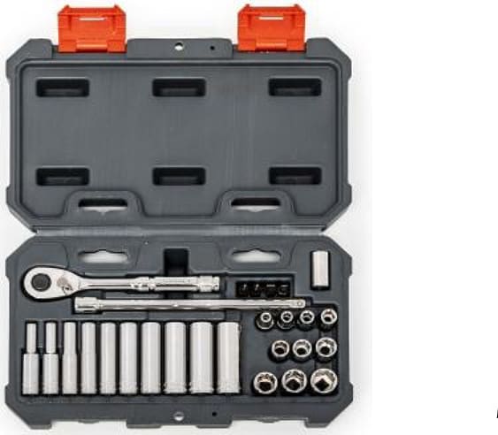 Crescent Nicholson CSWS3C - 27 Piece 1/4' Drive 6 Point Standard & Deep Metric Mechanics Tool Set