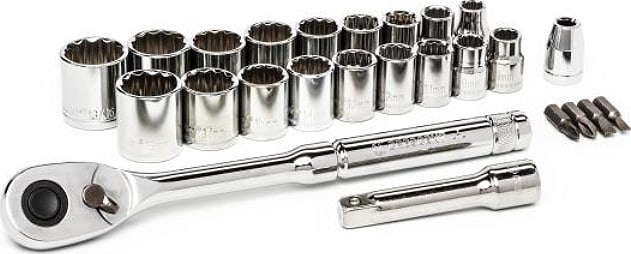 Crescent Nicholson CSWS7C - 25 Piece 3/8' Drive 12 Point Standard SAE/Metric Mechanics Tool Set