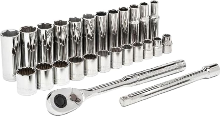 Crescent Nicholson CSWS9C - 32 Piece 3/8' Drive 6 and 12 Point Standard & Deep Metric Mechanics Tool Set