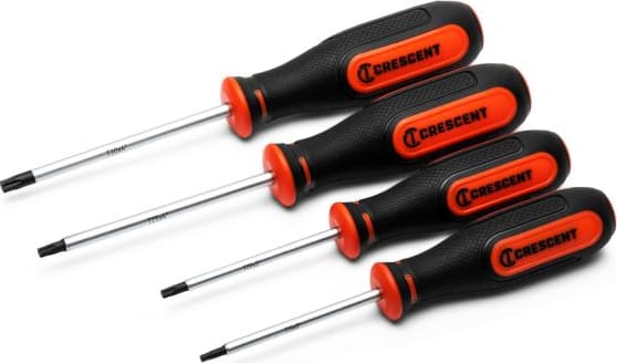 Crescent Nicholson CTSET4PC - 4 Piece Torx Dual Material Screwdriver Set