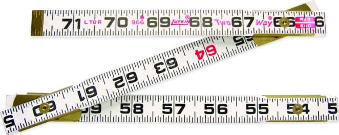 Crescent Lufkin 966N - Wood Rule, Red End, Two Way, 5/8' x 6'
