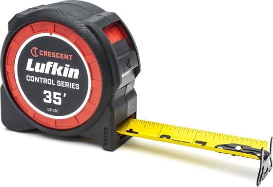 Crescent Lufkin L1035C-02 - Tape Measure, Yellow Clad, 1-3/16' x 35', Control Series