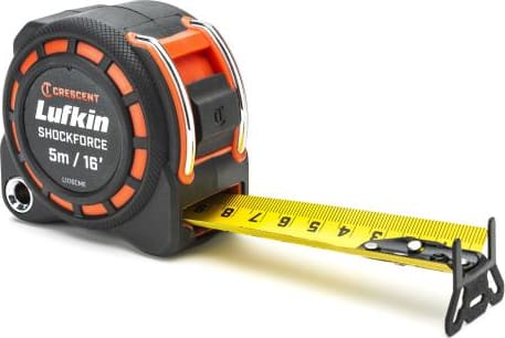 Crescent Lufkin L1116CME-02 - Tape Measure, Shockforce, G1, Dual Sided, 1-3/16' x 5m/16'